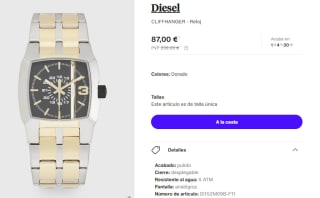 Reloj para Mujer Diesel CLIFFHANGER por 87€