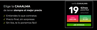 Fibra 400 Mb + Móvil 15Gb + Llamadas ilimitadas en Adamo por 19€
