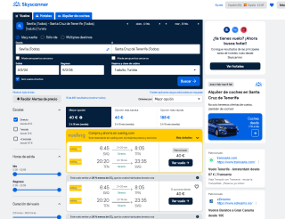 Vuelos ida y vuelta Sevilla - Santa Cruz de Tenerife desde 40€