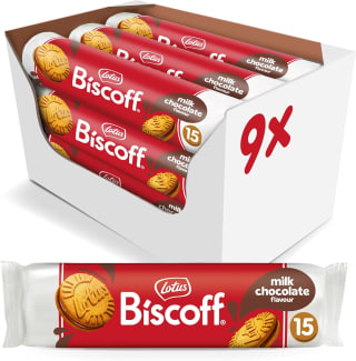 Galletas rellenas de chocolate Lotus Biscoff 9 x 150g por 12,51€