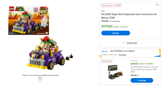 Set LEGO Super Mario Expansión Auto Monstruoso de Bowser por $579 en Walmart