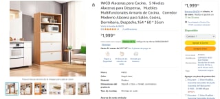 INICO Alacenas para Cocina por $1,519 | Cupón Amazon