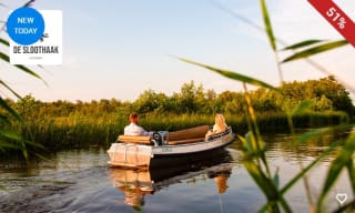 Sloep huren vanaf €49,50 bij bij Vakantiepark De Sloothaak in Giethoorn via Social Deal