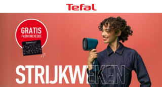 Gratis fashioncheque (max. €100) + 15% korting op deelnemend Tefal strijkproducten bij Tefal