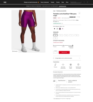 Pantalón corto HeatGear Bike Mujer por 19,97€