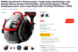 Bissell SpotClean Pro tapijtreiniger voor €159 bij Bol
