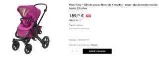 Maxi-Cosi - Silla de paseo Nova de 4 ruedas por 189.99€