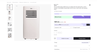 Aire acondicionado portátil Jocca 1494 por solo 140,02€