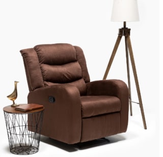 Daniels - Berger Reclinable Café Con Masaje + Control Remoto por $199.990