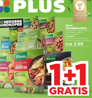 Knorr Wereldgerechten 1+1 gratis