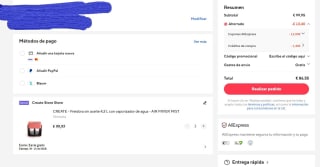 AIR FRYER MIST Freidora de aire de cristal 4.2L con vaporizador marca Create por 87,95€