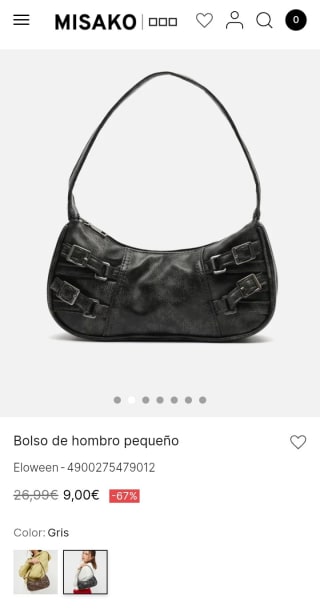 Bolso de hombro pequeño por 9€.