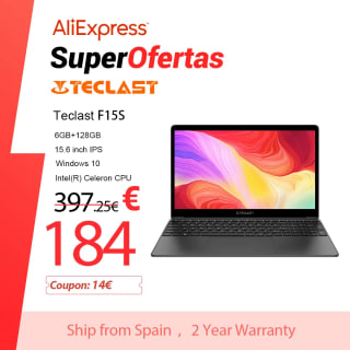 Portátil Teclast F15S de 15,66GB" RAM 128GB ROM por 184€