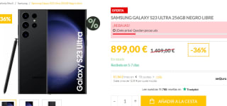 Samsung Galaxy S23 Ultra 256GB Negro por 899€