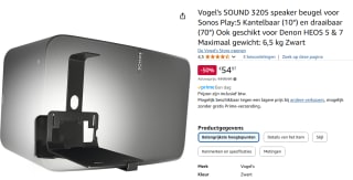 Vogels SOUND 3205 Universele Speakerbeugel - Zwart voor €54,97 via Amazon