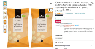 Nueces de macadamia orgánicas, 1 kg por 25,46€