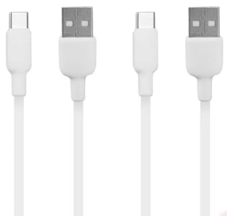 Set Cables De Carga USB A Tipo C Blancos 1 M 2 Piezas por $987