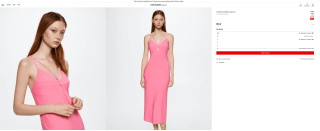Vestido entallado abertura Mango Outlet Mujer por solo 2,99€