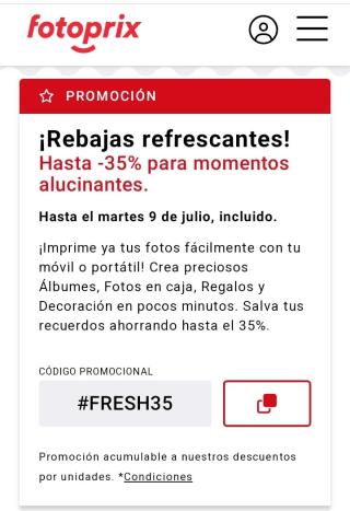 -35% de Descuento en Fotoprix.