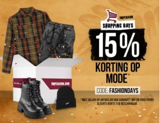 15% korting op mode bij Impericon