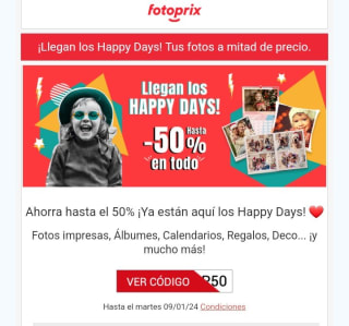Hasta -50% de Descuento en Fotos.