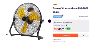 Stanley ST-12F vloerventilator voor €34,95 bij iBOOD