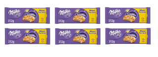 Pack 6 Milka Sensations Galleta Cookie con Pepitas de Chocolate con Leche y Relleno de Chocolate con Leche de los Alpes Paquete Grande 312g por 14.22€