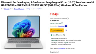 Microsoft Surface Laptop 7 Copilot+ PC - 13,8 inch, SD X Elite (12 Core), 16GB ram, 512GB SSD, Qwerty, voor €1.184,92 bij Bol
