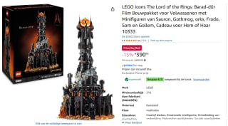 LEGO Icons The Lord of the Rings: Barad-dûr voor €380,95 dmv code bij Amazon prime