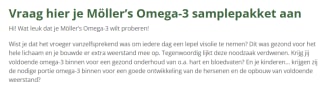 Möller’s Omega-3 samplepakket gratis aan te vragen