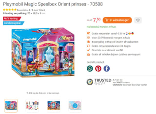 Playmobil Magic Speelbox Orient prinses - 70508 voor €7,50 bij Lobbes