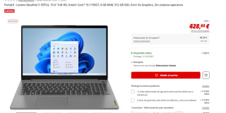 Portátil Lenovo IdeaPad 3 15ITL6, 15.6" por 428.93€