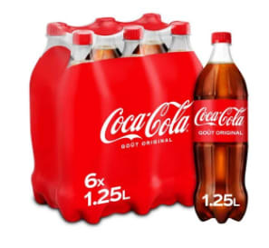 6 bouteilles de Coca Cola de 1,5L à 9,90€