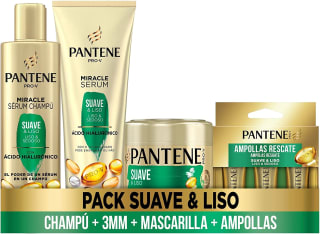 Pack Marca Pantene Suave & Liso Antiencrespamiento Cabello por 11,79€