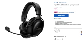 HyperX Cloud III Wireless Gaming Headset, Zwart (PC/PS5/PS4) voor €77 in de HP store