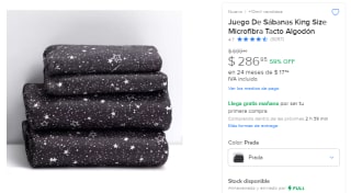 Sábanas King Size Microfibra por $287 | Mercado Libre