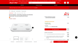 Báscula Xiaomi Body Composition Scale S400 por 11,62€