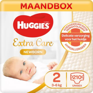 Huggies luiers - Maat 2 (3 tot 6 kg) - 210 stuks - Newborn - voor €29,99 bij bol.com