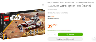 LEGO Star Wars Fighter Tank (75342) voor €39,99 bij Fun