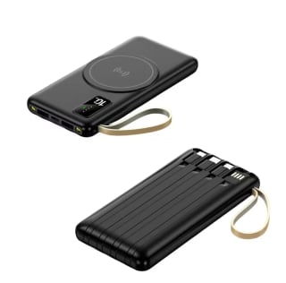 Powerbank 10000 mAh 20W con cables incorporados y cargamagnetica carga rapida por 8,72€