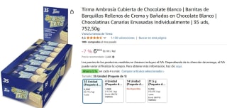 Tirma Ambrosía Cubierta de Chocolate blanco por 6,90€ (Ahorra 5 % en cada 4 o más)