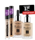 Catrice Liquid Camouflage en Coverage Foundation voor €1 bij Kruidvat