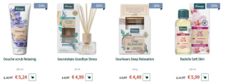 50% korting op het hele assortiment van Kneipp