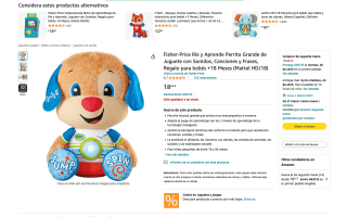 Perrito Fisher-Price Ríe y Aprende con Sonidos Bebés +18 Meses por solo 18,75€
