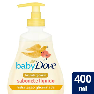 Sabonete Líquido da Dove Baby Glicerinada de 400ml com 3 uni - R$ 27,27