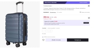 Maleta de Viaje Cabina Trolley 20” (40L) por 22.93€ (Cuenta Nueva 13.76€)