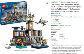 LEGO City Politie gevangeniseiland voor €56,25 bij Amazon
