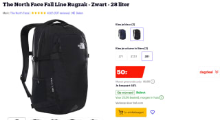 The NorthFace Rugzak Fall line Black JK3 voor €50 bij Bol.com