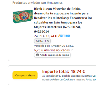Juego mesa Los Misterios de Pekín por 18,74€