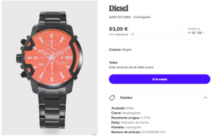 Reloj Cronografo de Hombre Diesel GRIFFED MINI por 74.7€